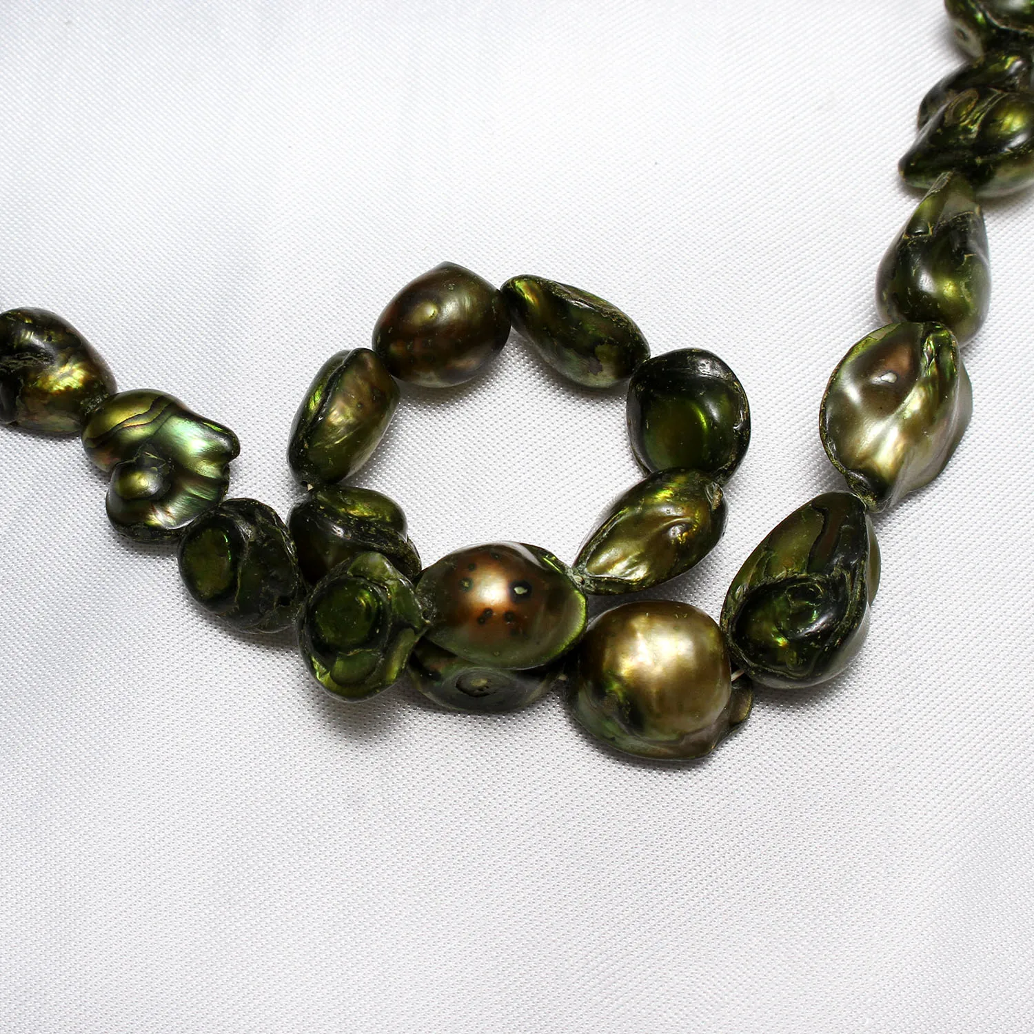 

Cultured Baroque Freshwater Pearl Beads Nuggets Dyed Green 11-12mm Big Size Approx 0.8mm Sold Per Approx 15.7 Inch Strand