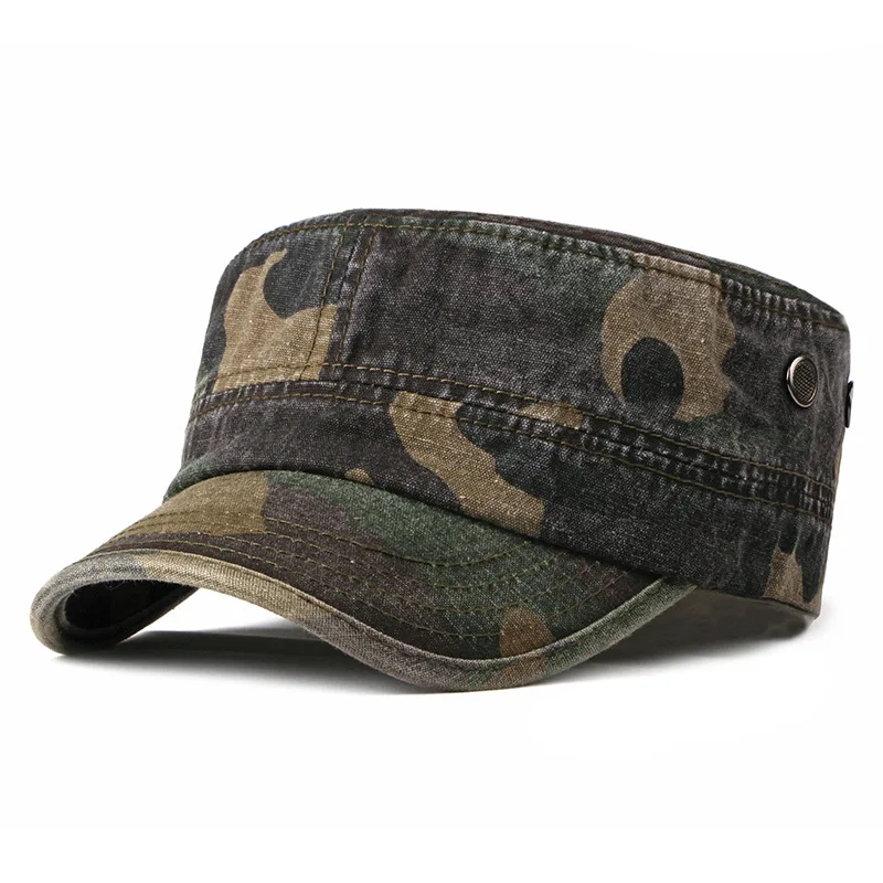 Men's Flat-Topped Hat Washing Spring New Style Outdoor Hat Ms Sun Visor Camouflage Simple Military Cap Unisex
Men's Flat-Topped Hat Washing Spring New Style Outdoor Hat Ms Sun Visor Camouflage Simple Military Cap Unisex