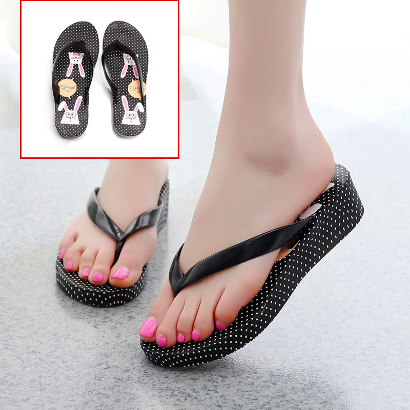 Summer Printed Cartoon Wedge Flip-flops For Ladies Trendy Non-slip Beach Women Slipper Natural Latex Woman Shoes
Summer Printed Cartoon Wedge Flip-flops For Ladies Trendy Non-slip Beach Women Slipper Natural Latex Woman Shoes
