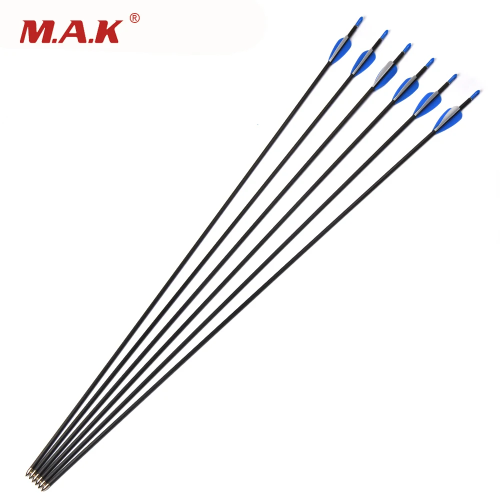 6/12/24 pcs 30 Inches Carbon Arrow Spine 700 Diameter 5.6mm with Plastic Arrow Feather for Compound Bow Archery Hunting
6/12/24 pcs 30 Inches Carbon Arrow Spine 700 Diameter 5.6mm with Plastic Arrow Feather for Compound Bow Archery Hunting