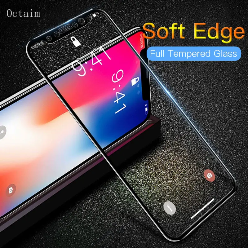 Изогнутая Защитная 3d-пленка для iPhone 7 8 плюс закаленное стекло 3D мягкий край