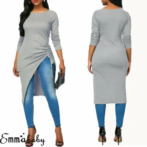 New Women Long Sleeve Casual High Split Asymmetrical Hem Tops Long Shirts Ladies Solid Cotton Top Shirts Female Clothing
New Women Long Sleeve Casual High Split Asymmetrical Hem Tops Long Shirts Ladies Solid Cotton Top Shirts Female Clothing