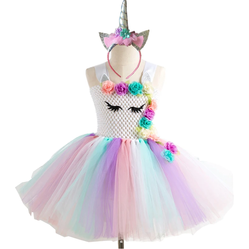 Girls Unicorn Costume Rainbow Tutu Princess Cosplay Unicorn Birthday Party Dress
Girls Unicorn Costume Rainbow Tutu Princess Cosplay Unicorn Birthday Party Dress