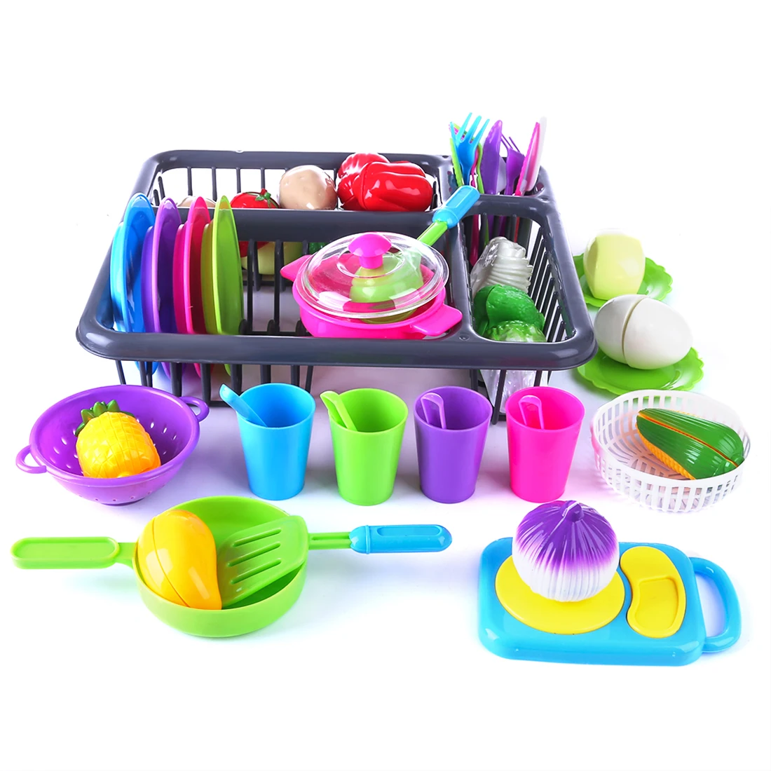 48Pcs Children Pretend Play Toys Kitchen Simulation Food with Drain Basket Set for Kid Birthday Gift Playing Kitchen Game Kits
48Pcs Children Pretend Play Toys Kitchen Simulation Food with Drain Basket Set for Kid Birthday Gift Playing Kitchen Game Kits