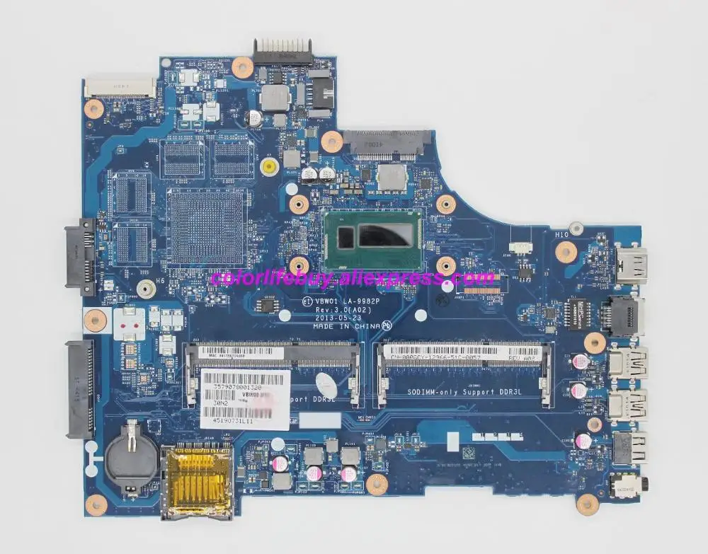 Genuine CN-000GCY 000GCY 00GCY VBW01 LA-9982P i5-4200U Laptop Motherboard Mainboard for Dell Inspiron 15R 3537 5537 Notebook PC
Genuine CN-000GCY 000GCY 00GCY VBW01 LA-9982P i5-4200U Laptop Motherboard Mainboard for Dell Inspiron 15R 3537 5537 Notebook PC