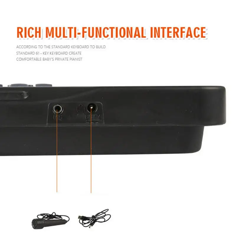 Children Music Toy 61 Keys Digital Music Piano Electronic Keyboard Key Board Plastic Music Instrument For Music Education
Children Music Toy 61 Keys Digital Music Piano Electronic Keyboard Key Board Plastic Music Instrument For Music Education