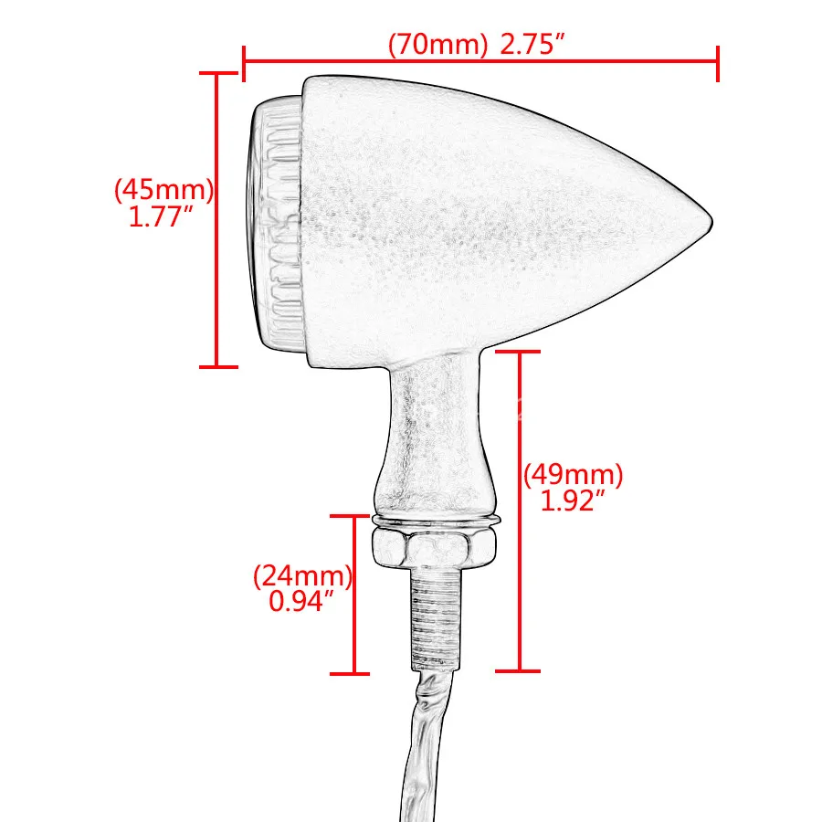Motorcycle Bullet Amber LED Turn Signal Light Taillight Blinker Light Turn Signal Lamp Gloss Black L&R Super Bright Universal
Motorcycle Bullet Amber LED Turn Signal Light Taillight Blinker Light Turn Signal Lamp Gloss Black L&R Super Bright Universal