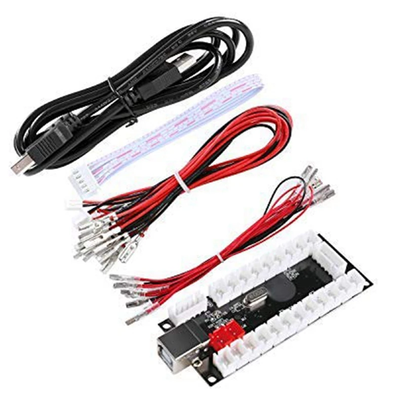 AABB-2 плеер Led Аркада Diy части 2X USB энкодер + джойстик 20x светодиодные аркадные кнопки