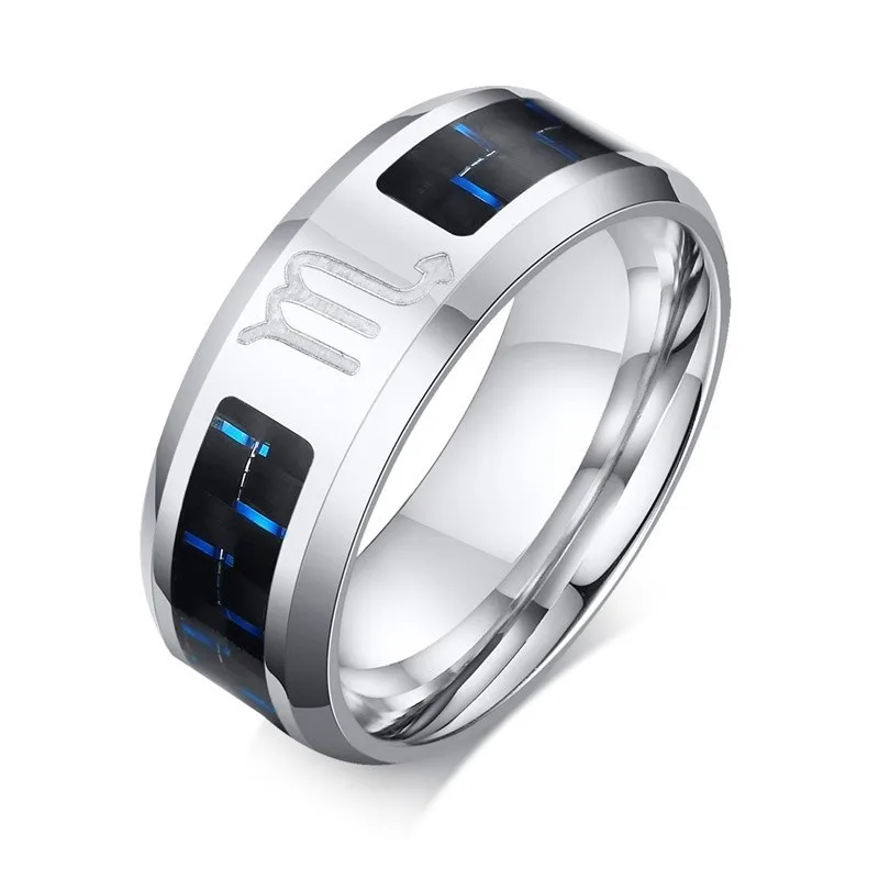 Engraved Scorpio Rings for Men 8mm Stainless Steel Twelve Constellations Zodiac Anel Alliance Male Casual Carbon Fiber Ring
Engraved Scorpio Rings for Men 8mm Stainless Steel Twelve Constellations Zodiac Anel Alliance Male Casual Carbon Fiber Ring