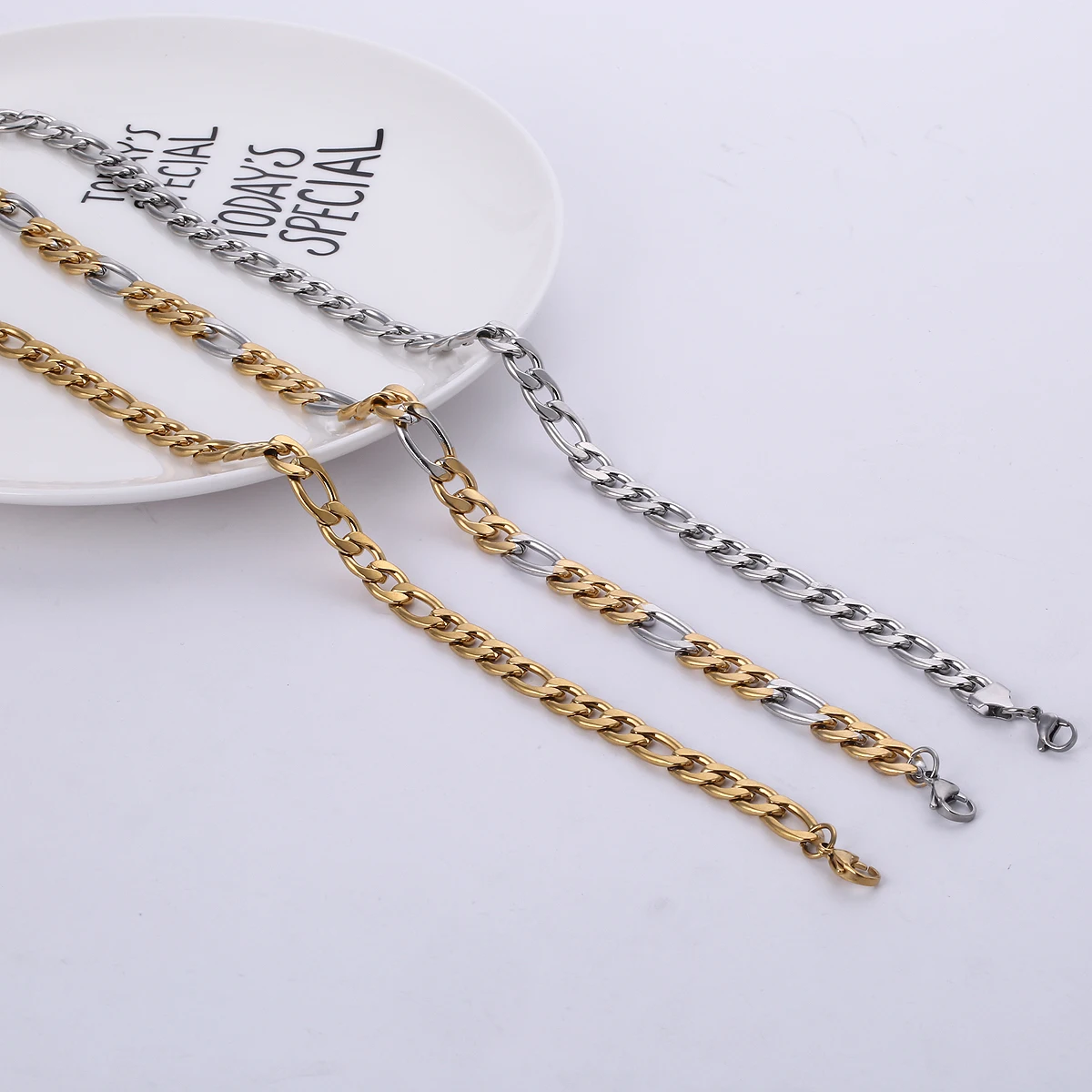 AMGJ Width 4//6/8/10mm Stainless Steel Figaro Chain High Quality Link Necklace Men Jewelry Wholesale | Украшения и аксессуары