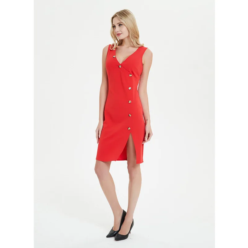 Uguest New Arrival Orange Red Women Dress Elegant Solid Sleeveless Lady Sexy Dress
Uguest New Arrival Orange Red Women Dress Elegant Solid Sleeveless Lady Sexy Dress