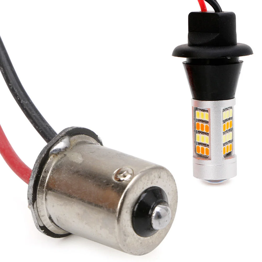 2Pcs/set Dual-Color BAU15S 2835 42LED 50W Switchback LED DRL Turn Signal Light Kit
2Pcs/set Dual-Color BAU15S 2835 42LED 50W Switchback LED DRL Turn Signal Light Kit