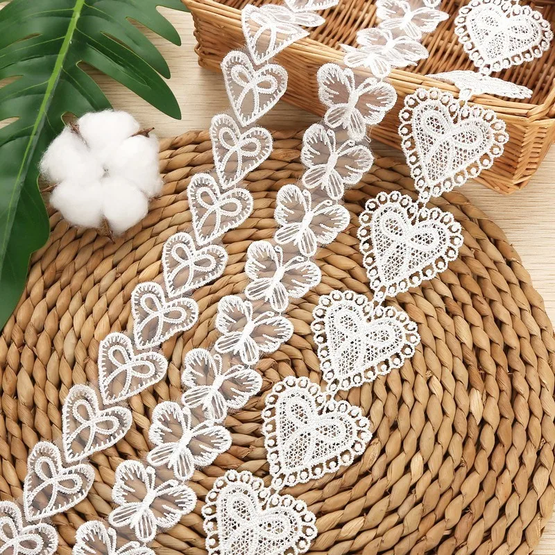 Lace Trim edge Embroidery heart Butterfly diy white for children's wear Clothing Accessory 1 Yard/lot
Lace Trim edge Embroidery heart Butterfly diy white for children's wear Clothing Accessory 1 Yard/lot