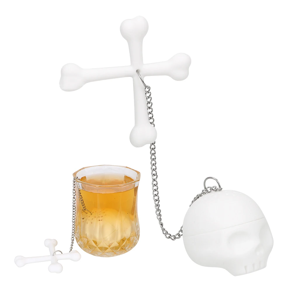 Bones Skull Shape Tea Infuser Silicone Loose Leaf Leaves Tea Strainer Creative Teaware Empty Tea Bag
Bones Skull Shape Tea Infuser Silicone Loose Leaf Leaves Tea Strainer Creative Teaware Empty Tea Bag