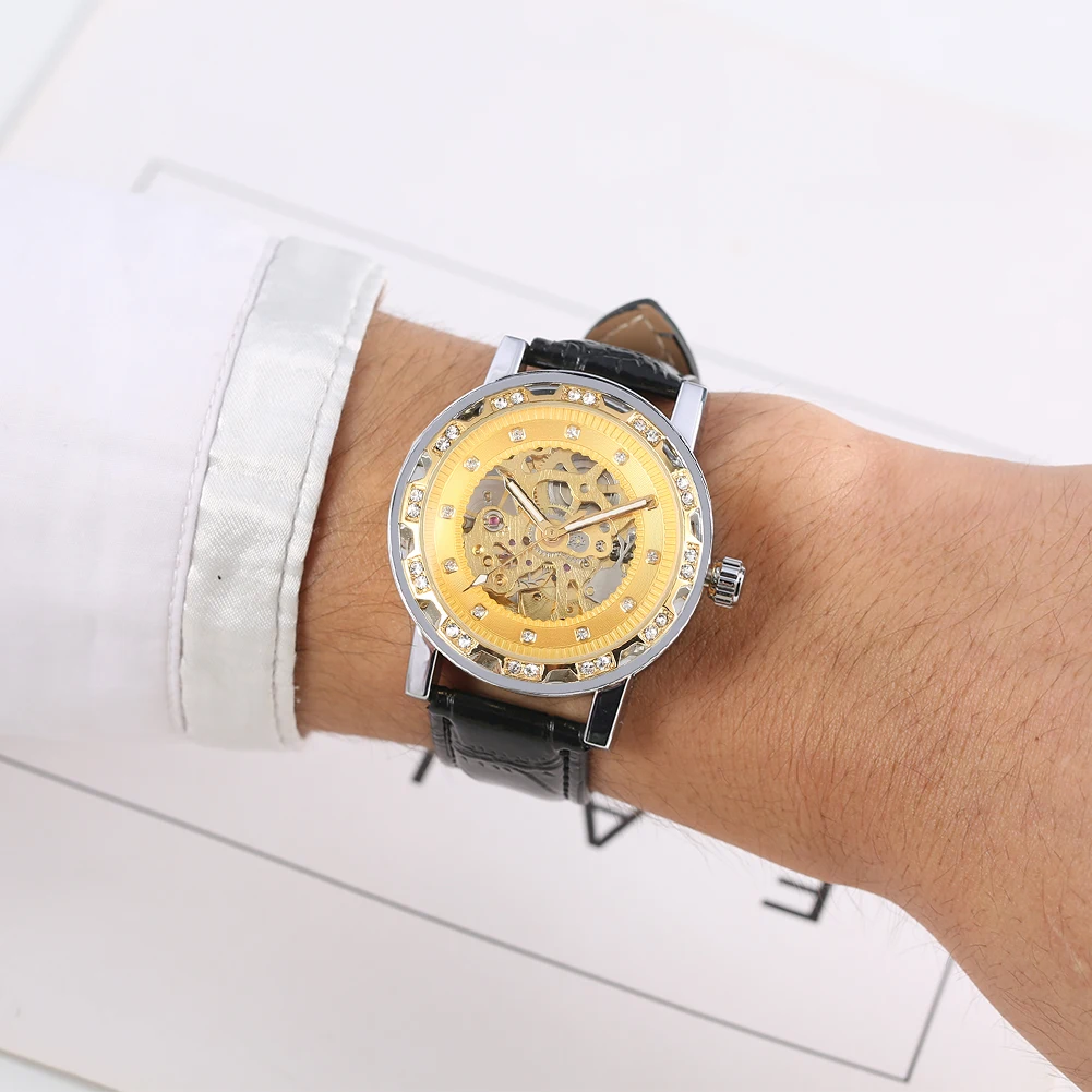 Skeleton Mechanical Watch Transparent Dial Automatic-self-winding Watch Leather Band Top Brand Luxury Business Style Clock
Skeleton Mechanical Watch Transparent Dial Automatic-self-winding Watch Leather Band Top Brand Luxury Business Style Clock
