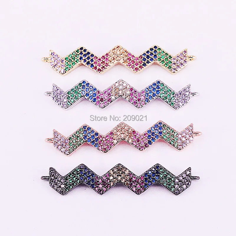 New Arrival 10Pcs Micro Pave Cubic Zirconia Charm Connector Bracelets for Women Jewelry, In 4 Colors
New Arrival 10Pcs Micro Pave Cubic Zirconia Charm Connector Bracelets for Women Jewelry, In 4 Colors