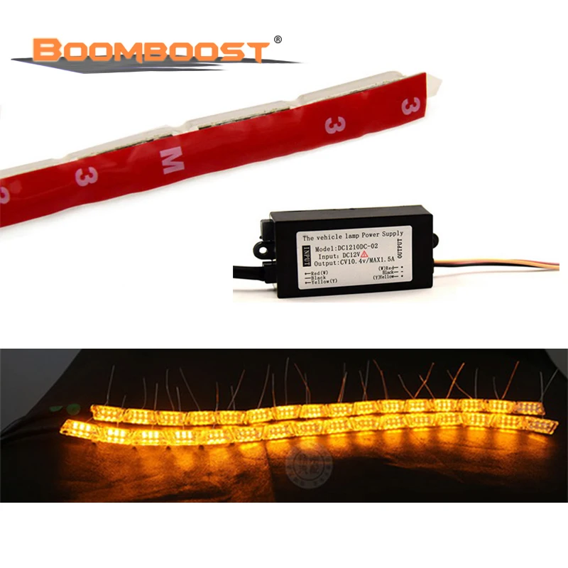 Car Flexible Switchback LED Knight Rider Strip Light White/Amber Color For Headlight Sequential Flasher DRL Turn Signal 2Pcs/Set
Car Flexible Switchback LED Knight Rider Strip Light White/Amber Color For Headlight Sequential Flasher DRL Turn Signal 2Pcs/Set