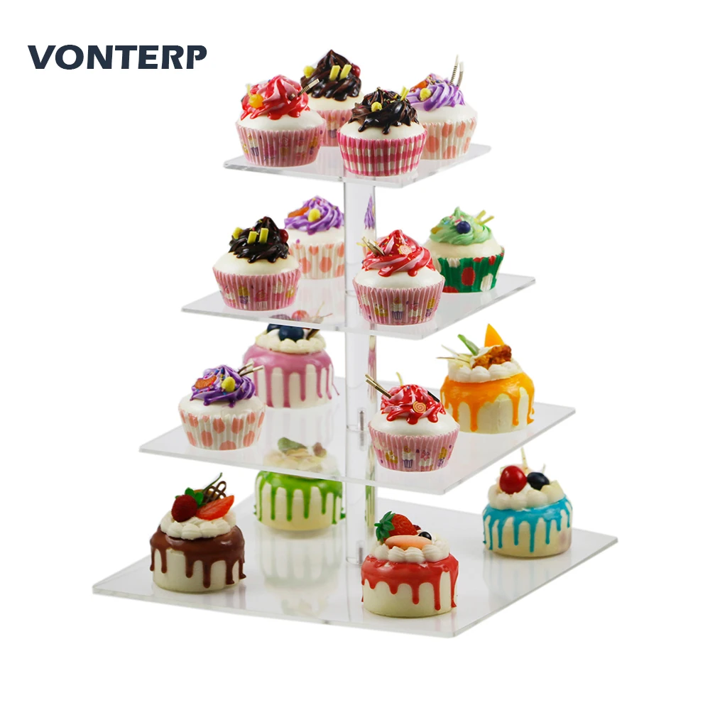 HMROVOOM 1 pc square transparent 4 Tier Acrylic Cupcake Display Stand /acrylic cake stand 4 Tier Square(4" between 2 layers)
HMROVOOM 1 pc square transparent 4 Tier Acrylic Cupcake Display Stand /acrylic cake stand 4 Tier Square(4" between 2 layers)