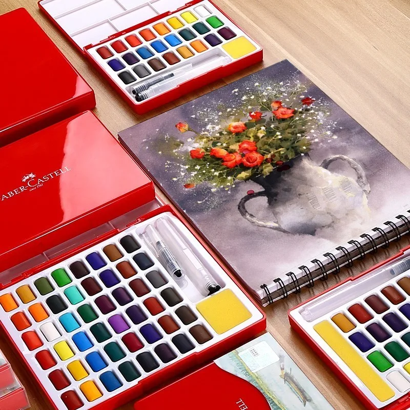 Набор цветных красок Faber Castell 24/36/48 цветов переносной набор пигментов ярких