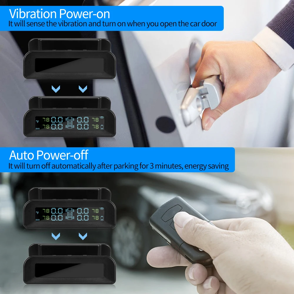 ZEEPIN C260 система мониторинга давления в шинах Солнечная TPMS универсальный прибор