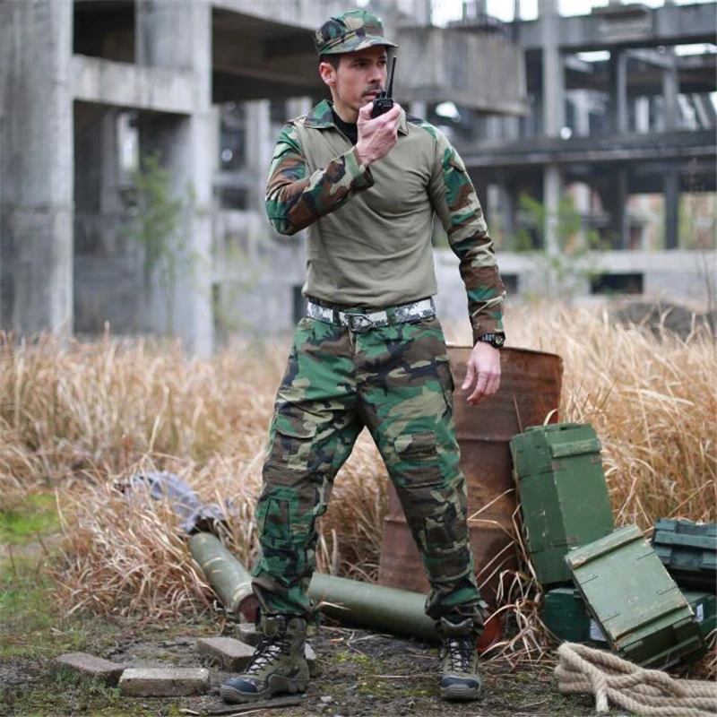 Tactical Camouflage Military Uniform Clothes Hunting Suit Men US Army Shooting Clothes Military Combat Shirt + Cargo Pants
Tactical Camouflage Military Uniform Clothes Hunting Suit Men US Army Shooting Clothes Military Combat Shirt + Cargo Pants
