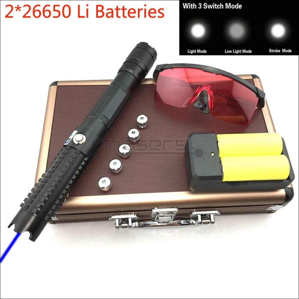 CNILasers BX8 Adjustable Focus 450nm Blue Laser Pointer BURNING Visible Laser Pen High Power Lazer Torch & 3 Switch Modes
CNILasers BX8 Adjustable Focus 450nm Blue Laser Pointer BURNING Visible Laser Pen High Power Lazer Torch & 3 Switch Modes