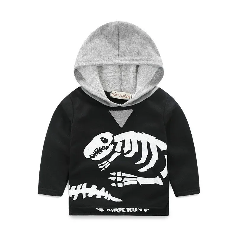 Toddler Boys Clothing Set Dinosaur Print Sports Suits For Boy Baby Hooded Sweatshirt Trousers 2pcs Casual Kids Clothes Suit | Детская