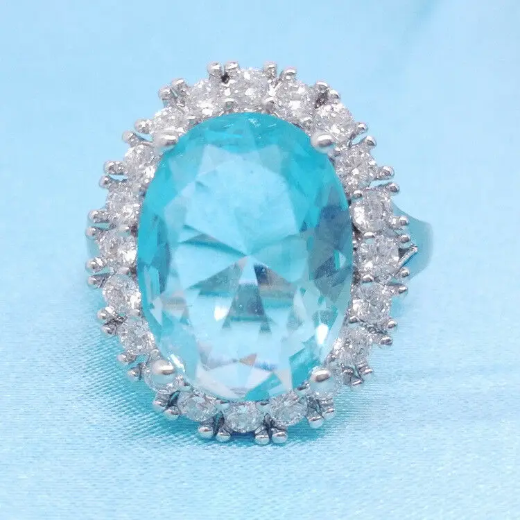 Luxury Huge Simple Blue Zircon Egg Shaped Ring For Women 6.5Ct Wedding Enagement Party Ring Size 6-10
Luxury Huge Simple Blue Zircon Egg Shaped Ring For Women 6.5Ct Wedding Enagement Party Ring Size 6-10