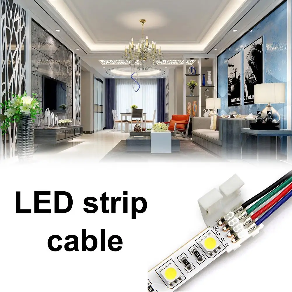 10PCS 10MM 4 Pin Wire Connector with Cable Free Soldering Single Head Cable for SMD LED 5050 RGB Light Strip
10PCS 10MM 4 Pin Wire Connector with Cable Free Soldering Single Head Cable for SMD LED 5050 RGB Light Strip