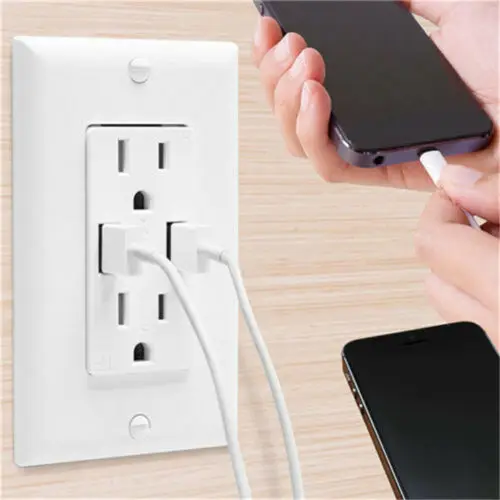 1 упаковка розетка USB TOPGREENER с настенным зарядным устройством 15A 4.2A US | Электроника