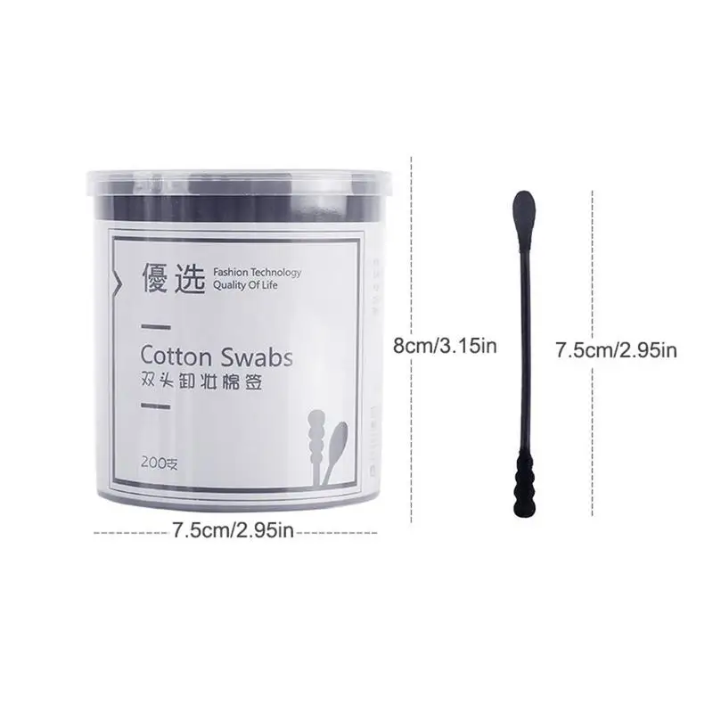 200pcs/pack Disposable Cotton Swabs Ears Clean Black Cotton Spiral Sticks Makeup Applicator Eyebrow Lipsticks Cotton Buds Tip
200pcs/pack Disposable Cotton Swabs Ears Clean Black Cotton Spiral Sticks Makeup Applicator Eyebrow Lipsticks Cotton Buds Tip