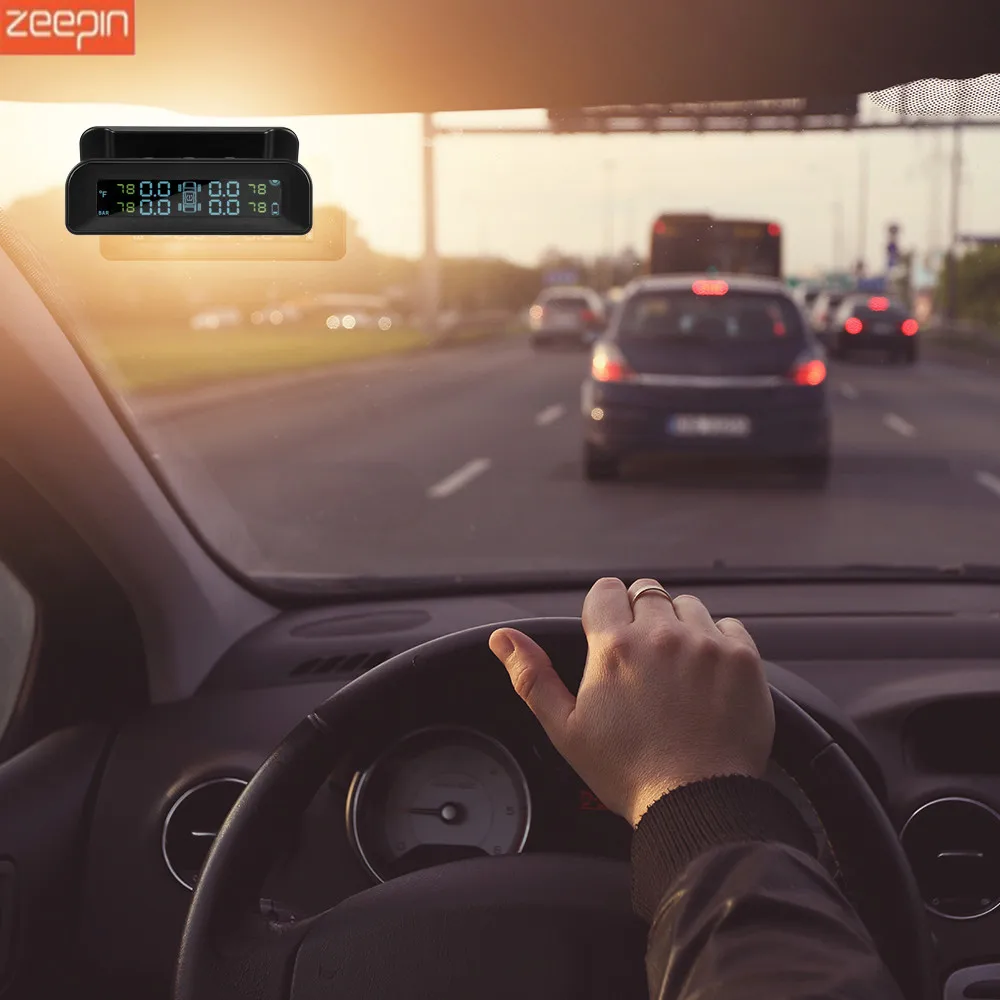 ZEEPIN C260 система мониторинга давления в шинах Солнечная TPMS универсальный прибор