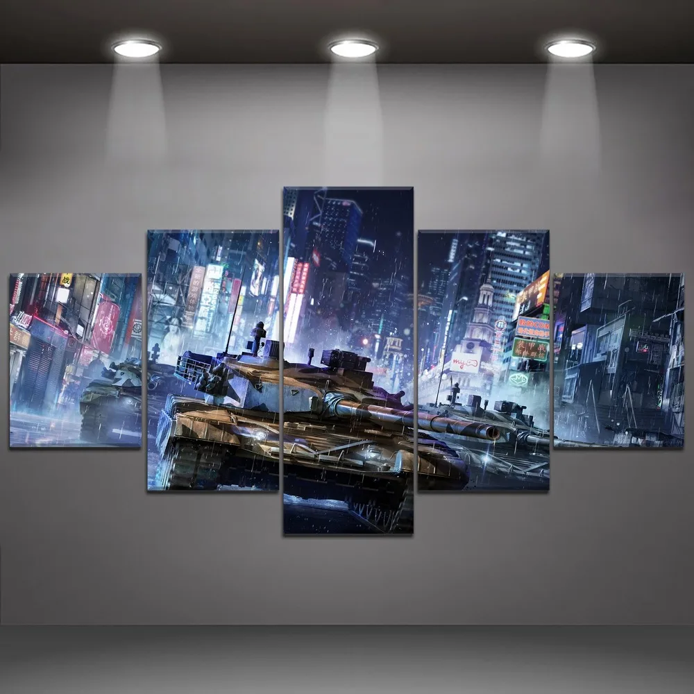 5 Panel Tank War Canvas Printed Painting For Living Room Wall Decor HD Picture Artworks Poster
5 Panel Tank War Canvas Printed Painting For Living Room Wall Decor HD Picture Artworks Poster