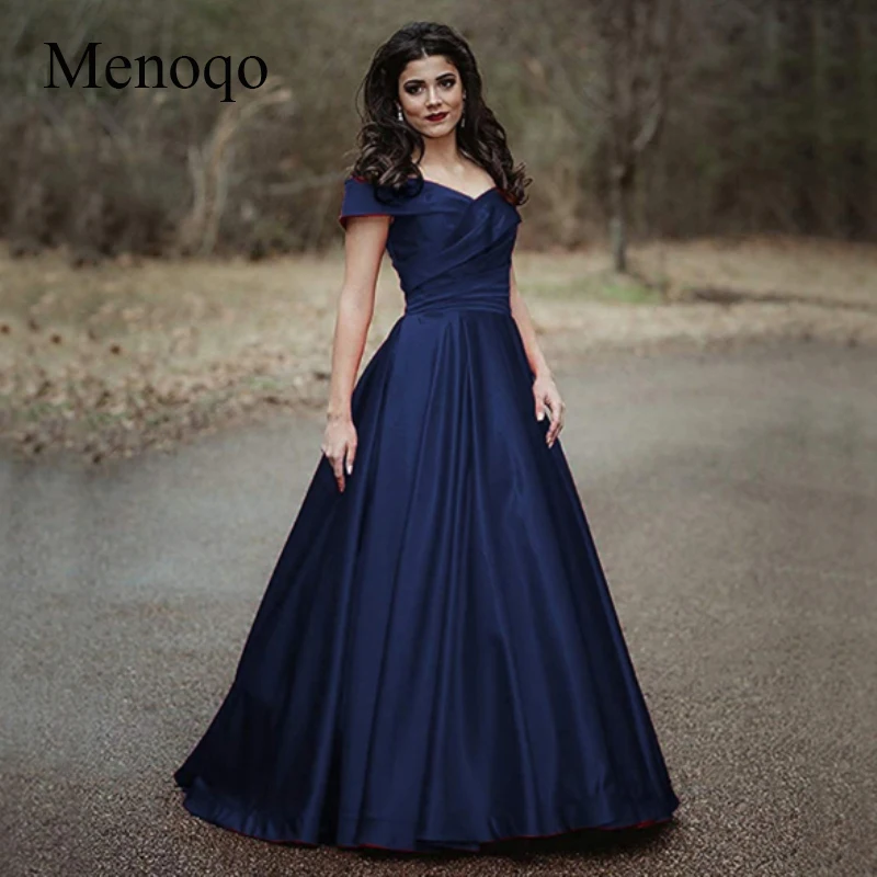 Menoqo 2020 Navy Blue Women's Evening Dress A-line Sexy Satin Long V-Neck off the Shoulder Formal Dresses Evening Gown
Menoqo 2020 Navy Blue Women's Evening Dress A-line Sexy Satin Long V-Neck off the Shoulder Formal Dresses Evening Gown