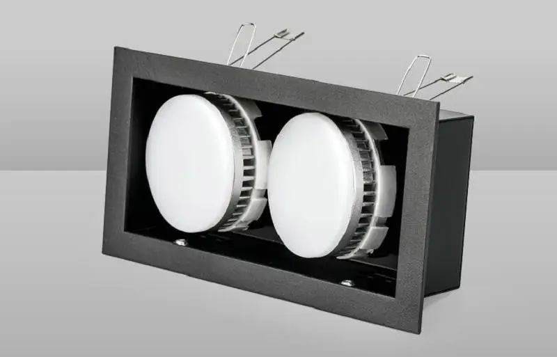 Двойной GX53 Светодиодный светильник 24 Вт встраиваемый AC85V-265V светодиодный