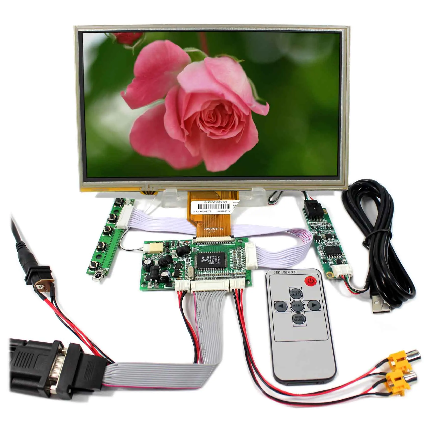 9" 800x480 LCD AT090TN12 +9 inch Touch Screen+ VGA AV Board LCD Controller LCD Driver
9" 800x480 LCD AT090TN12 +9 inch Touch Screen+ VGA AV Board LCD Controller LCD Driver