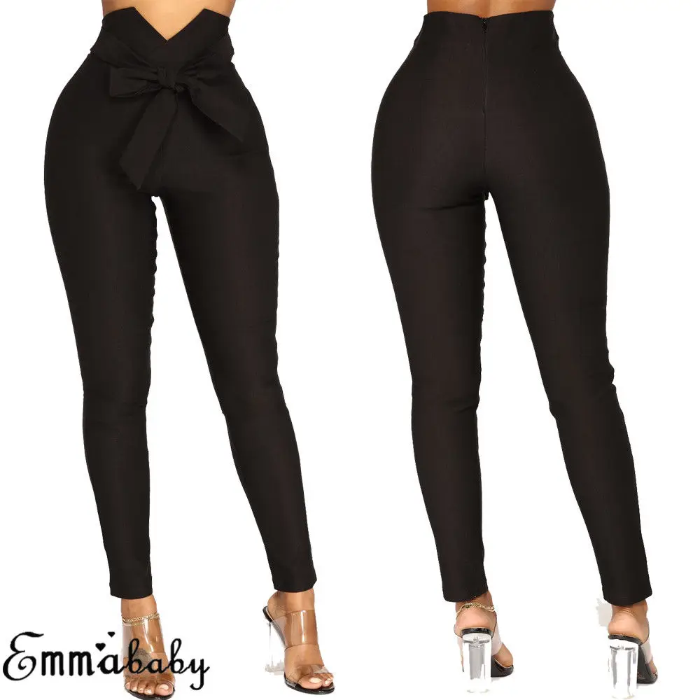 Fashion Womens Striped Long Pants High Waist Tie Pencil Trousers Skinny Slim Leggings 2019 New Solid High Waisted Pants
Fashion Womens Striped Long Pants High Waist Tie Pencil Trousers Skinny Slim Leggings 2019 New Solid High Waisted Pants