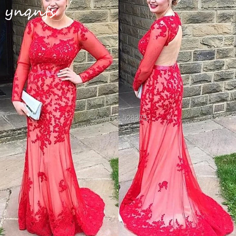 YNQNFS Lace Appliques Sexy Long Gown Open Back Long Sleeve Vestido Formal Dress Mother of the Bride Dresses MD364
YNQNFS Lace Appliques Sexy Long Gown Open Back Long Sleeve Vestido Formal Dress Mother of the Bride Dresses MD364