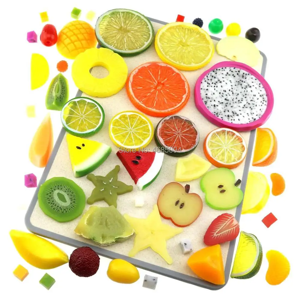 Gresorth Artificial Fake Fruit Slices of Orange Lemon Cherry KIWI Apple Peach etc. - 50 Random PCS
Gresorth Artificial Fake Fruit Slices of Orange Lemon Cherry KIWI Apple Peach etc. - 50 Random PCS