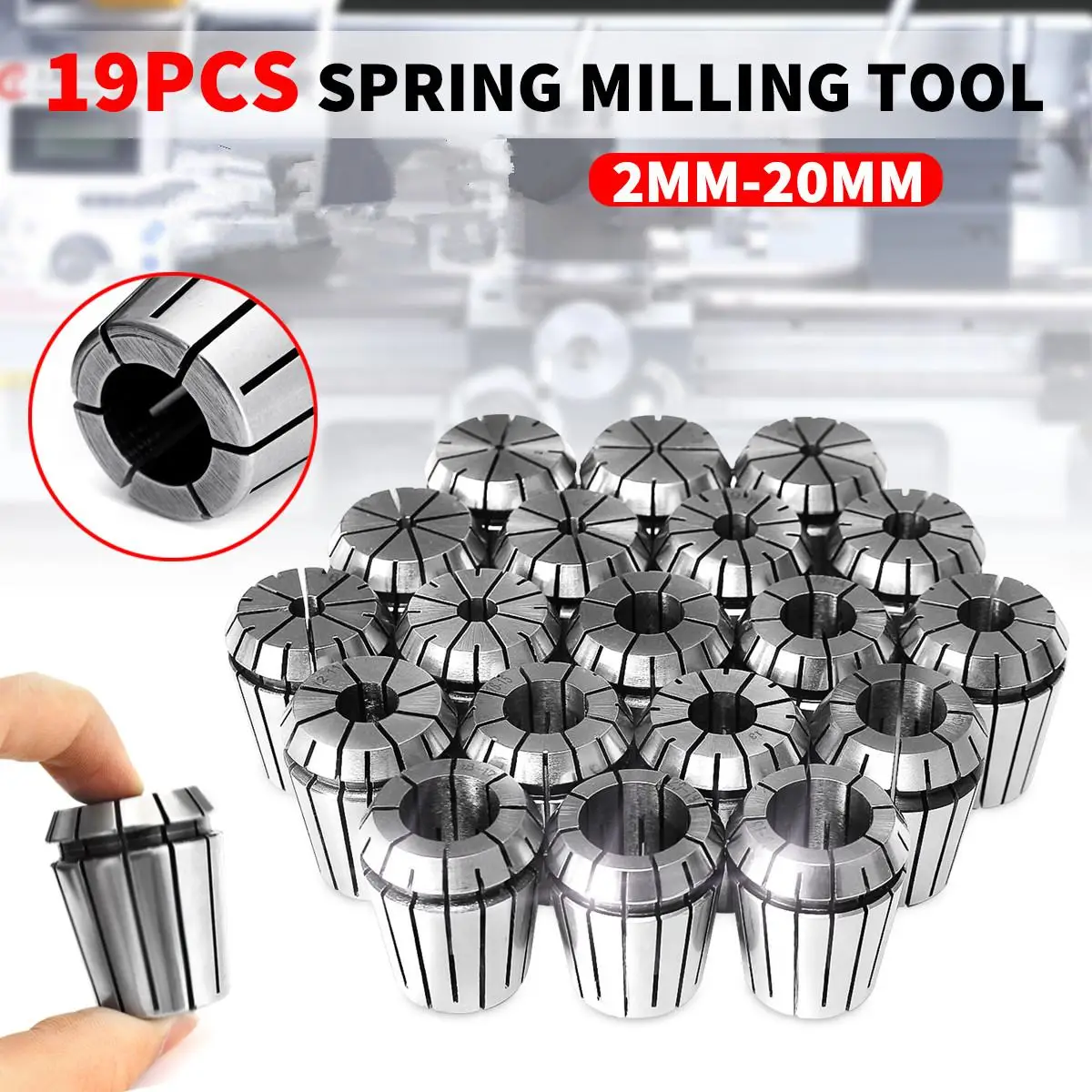 19pcs 2-20mm ER32 Spring Collet Chucks Tool Holder Milling Cutter For CNC Chuck Milling Engraving Tools Machine Tools
19pcs 2-20mm ER32 Spring Collet Chucks Tool Holder Milling Cutter For CNC Chuck Milling Engraving Tools Machine Tools