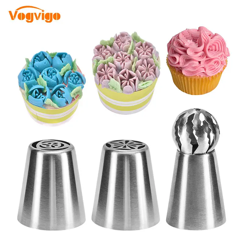 VOGVIGO 3PCS Pastry Nozzles 304 Stainless Steel Icing Nozzle Tips Cake Decorating Tools Sugarcraft Cream Confectionery Nozzles
VOGVIGO 3PCS Pastry Nozzles 304 Stainless Steel Icing Nozzle Tips Cake Decorating Tools Sugarcraft Cream Confectionery Nozzles