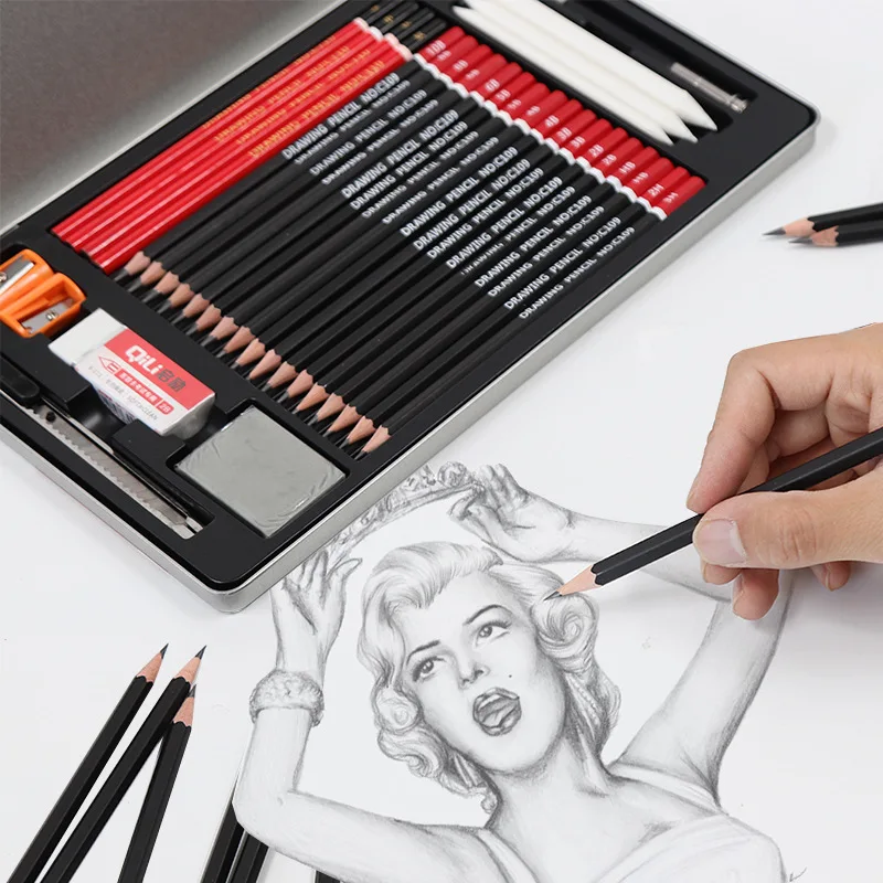 30 Pcs Sketch Pencil Set Professional Sketching Drawing Set Kit 2B 3B 4B 5B 6B 8B HB 2H 3H Pencils School Students Art Supplies
30 Pcs Sketch Pencil Set Professional Sketching Drawing Set Kit 2B 3B 4B 5B 6B 8B HB 2H 3H Pencils School Students Art Supplies
