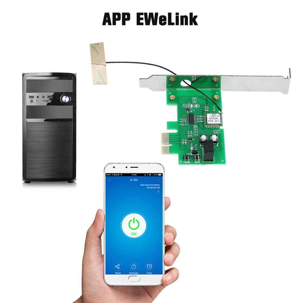Беспроводной смарт переключатель Wi Fi релейный модуль MINI PCI e настольный ПК пульт