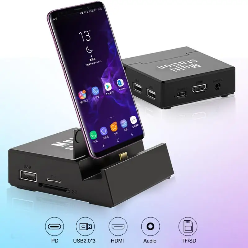 USB C Тип док станция для ноутбука Macbook к HDMI Mini DP 4 K RJ45 Ethernet 3 0 аудио 5 мм Charging