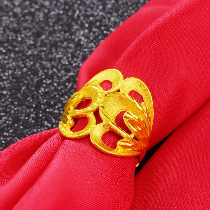 24k Vietnam Alluvial Gold Rings for Women Fashion Plated fancy Gold Ring Adjustable designs Jewelry
24k Vietnam Alluvial Gold Rings for Women Fashion Plated fancy Gold Ring Adjustable designs Jewelry