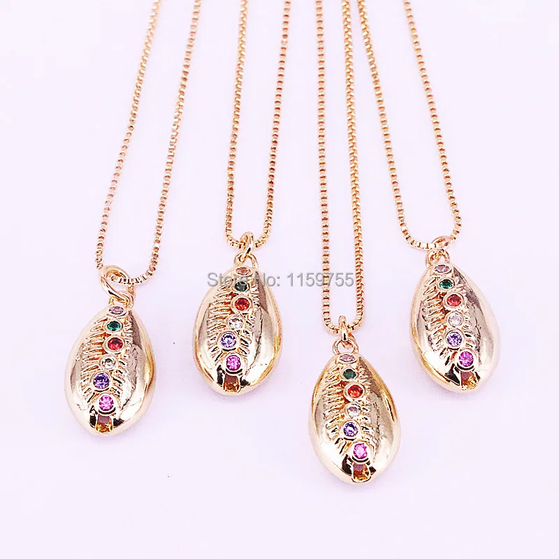 10Pcs Fashion Gold Color Micro Pave Cz Conch Shell Necklace For Women Simple Seashell Jewelry
10Pcs Fashion Gold Color Micro Pave Cz Conch Shell Necklace For Women Simple Seashell Jewelry