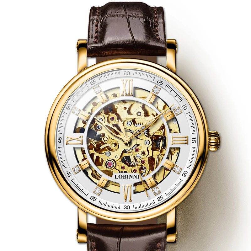 Japan Miyota Movement Watch Men LOBINNI Automatic Mechanical Men Watches Luxury Brand Tourbillon Skeleton reloj hombre L9010
Japan Miyota Movement Watch Men LOBINNI Automatic Mechanical Men Watches Luxury Brand Tourbillon Skeleton reloj hombre L9010