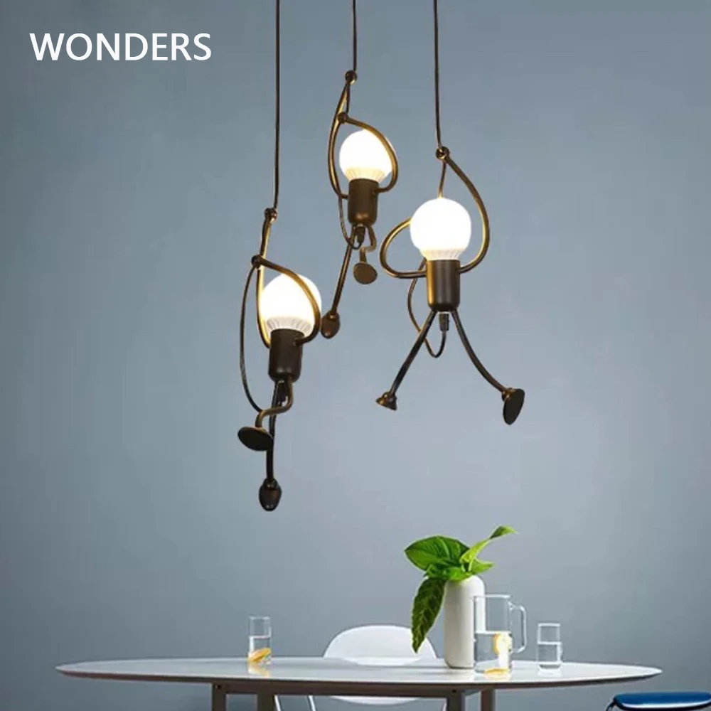 Modern Creative LED pendant lamp little man climbing Elegant lustre for home indoor Lighting Art decorative Pendant Lights
Modern Creative LED pendant lamp little man climbing Elegant lustre for home indoor Lighting Art decorative Pendant Lights