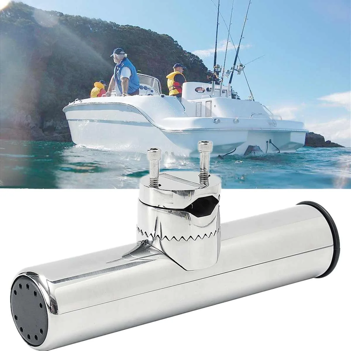 Adjustable 360 Angle Marine Boat Clamp Fishing Rod Holder For 26-32mm Rails 316 Stainless Steel Mount Length 230mm Diameter 55mm
Adjustable 360 Angle Marine Boat Clamp Fishing Rod Holder For 26-32mm Rails 316 Stainless Steel Mount Length 230mm Diameter 55mm