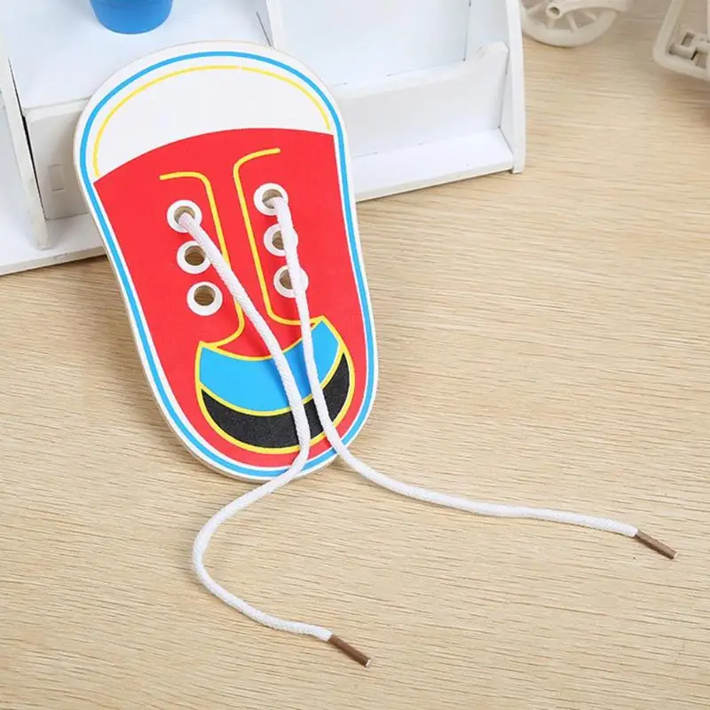 Early Educational Toys Children Wooden Lacing Shoes Toddler Kids Teaching Tie Shoelaces Toys Develop Baby's Operational Ability
Early Educational Toys Children Wooden Lacing Shoes Toddler Kids Teaching Tie Shoelaces Toys Develop Baby's Operational Ability